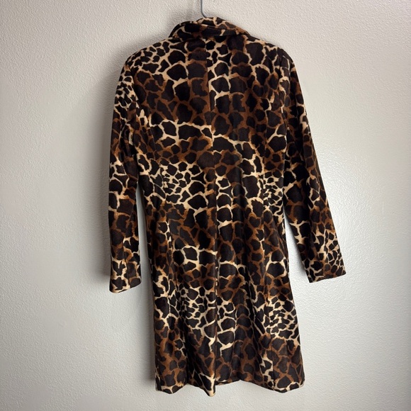 Jules Allen Giraffe Print Coat Vintage Y2K Womens Size Medium - Picture 5 of 10